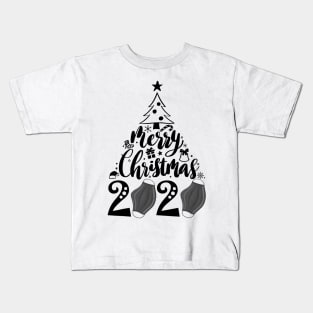 Merry Christmas 2020 Face Mask Christmas Lights Tree Pajamas Kids T-Shirt